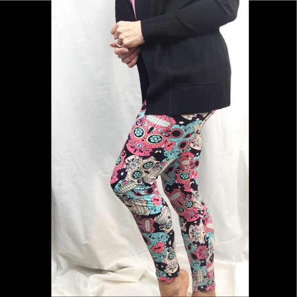 Sugar skull buttery soft leggings - Picture 5 of 6